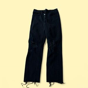 Wild Fable Black Distressed Flare Jeans